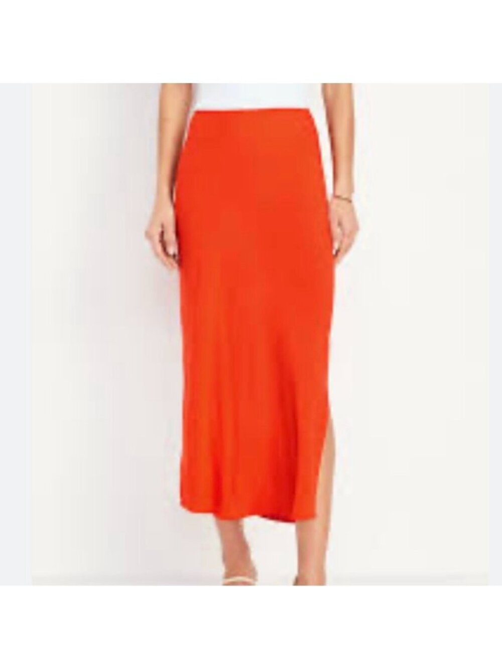 Red Orange Maxi/Midi Skirt